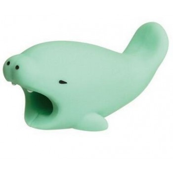 Cable bites Glow In Dark Protector for IPhone Winder Phone Prank Toy Pvc Animal dog cat rabbit Doll model Funny