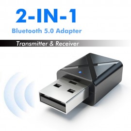 3.5mm AUX Bluetoot V5.0 Car kit Transmitter Receiver 2 in 1 Wireless Adapter Stereo Muisc audio Adaptador For TV PC Speaker