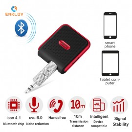 ENKLOV Bluetooth Aux 3.5mm Jack Bluetooth Car Kit Hands Free Music Audio Receiver Adapter Auto AUX Kit for Speaker Bluetooth