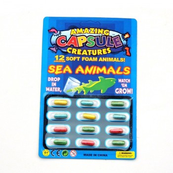 INBEAJY 12pcs Grow Water absorption larger pill Various Capsule Inflatable Expansion Toy Colorful Puzzle Creative