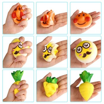 30pcs Random Slow Rising Squashy Toy Antistress Simulation Bread Cream Bun Pendant Donut Charm Antistress Stretchy Squish Toys