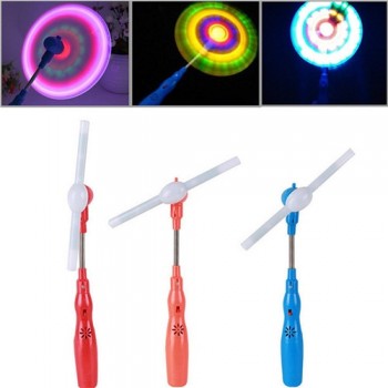 Windmills Flashing Light Up LED And Music Rainbow Spinning Windmill Glows Toys Kids best Gift 1pcs