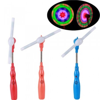 Windmills Flashing Light Up LED And Music Rainbow Spinning Windmill Glows Toys Kids best Gift 1pcs