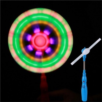 Windmills Flashing Light Up LED And Music Rainbow Spinning Windmill Glows Toys Kids best Gift 1pcs