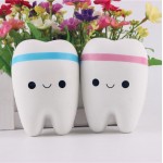 1pc Adorable Jumbo Tooth Squishy Toy 11cm Simulation Cute Teeth Soft Squishy Super Slow Rising Squeeze Bread Kids Toys Gifts #YL