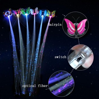 5Pcs LED Flashing Hair Braid Glowing Luminescent Hairpin Novetly Hair Ornament Girls Led Toys New Year Party Christmas Gift