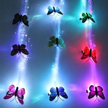 5Pcs LED Flashing Hair Braid Glowing Luminescent Hairpin Novetly Hair Ornament Girls Led Toys New Year Party Christmas Gift