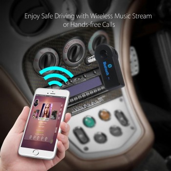 Car Bluetooth Car Kit Receiver 3.5mm Handsfree Wireless Car Bluetooth Adapter Aux Car Bluetooth Audio Receiver Converter Speaker