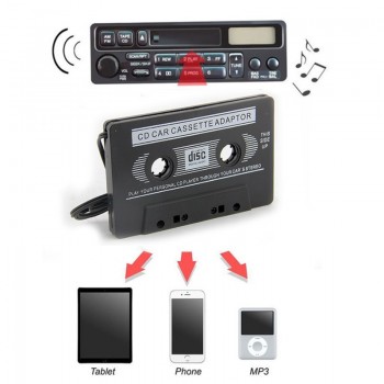 JINSERTA Car-styling Universal 3.5mm AUX Car Audio Cassette Tape Adapter Transmitters for MP3 Cell phone Black Auto