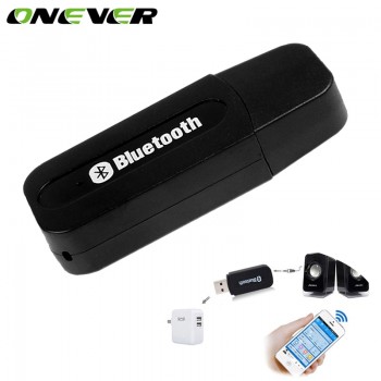 Onever 3.5mm Car USB Wireless Car Bluetooth Audio Music Receiver Adapter Auto AUX Streaming A2DP Kit for Speaker Headphone