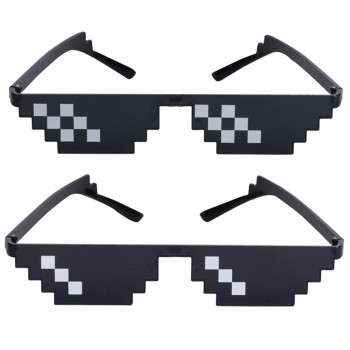 Unisex Sunglasses Toy Funny Thug Life Glasses 8 Bit Pixel Deal With IT Sunglasses For Children Adults Fun Using Free Shipping