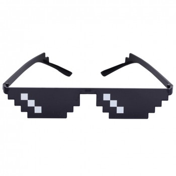 Unisex Sunglasses Toy Funny Thug Life Glasses 8 Bit Pixel Deal With IT Sunglasses For Children Adults Fun Using Free Shipping