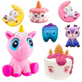 2018 Squishy Unicorn watermelon Icecream Tooth Panda Scented Squishy Funny Gadgets Anti Stress Novelty Antistress Toys Gift toy