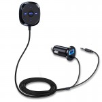 kebidu Music Receiver Bluetooth Car Kit MP3 Player 3.5mm AUX Audio A2DP Adapter Magnetic Base with 5V 2.1A USB Charger 2017