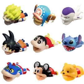 Cable Animal Cable Protector buddies bite Cartoon Stitch One Piece Monkey D.Luffy Chopper Dragon Ball Son Goku Frieza Cable Toys