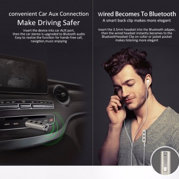 3.5mm Bluetooth Car Kit AUX 4.2 Bluetooth Stereo Music Receiver bluetooth aux All Metal Smart A2DP stereo HIFI Speaker