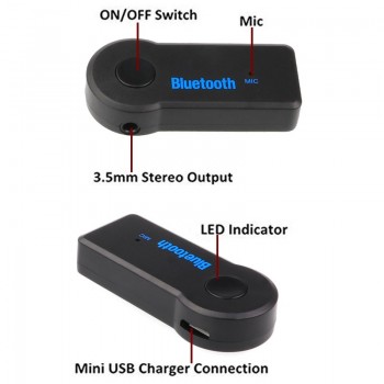 3.5MM Jack Bluetooth AUX Audio Music Receiver Car Kit Wireless Speaker Headphone Adapter Hands Free For Xiaomi iPhone