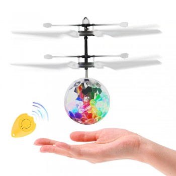 VICIVIYA Luminous Light-up Toys Glowing LED Magic Flying Ball Sensing Crystal Flying Ball Helicopter Induction Aircraft Toys