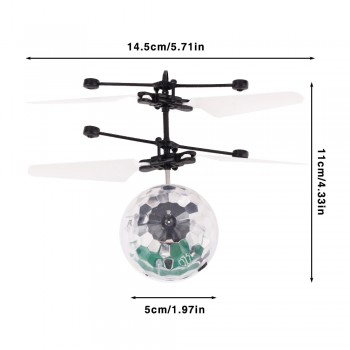 VICIVIYA Luminous Light-up Toys Glowing LED Magic Flying Ball Sensing Crystal Flying Ball Helicopter Induction Aircraft Toys