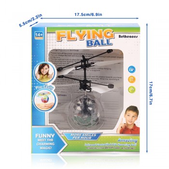 VICIVIYA Luminous Light-up Toys Glowing LED Magic Flying Ball Sensing Crystal Flying Ball Helicopter Induction Aircraft Toys