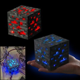 Hot Minecraft Toys Light Up Redstone Ore Square Minecrafted Night Light LED Action Figure Toys For Children Christmas Gift #E