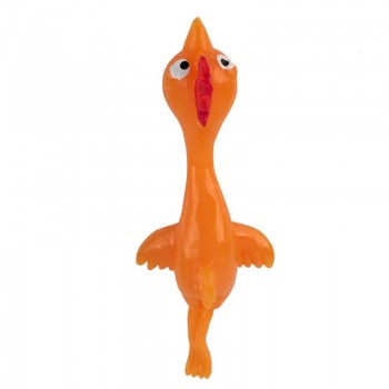 11.5CM Novelty Gags amp; Practical Joke Toys Funny Laugh Rubber Chicken Stretchy Flying Turkey Finger Birds Sticky Random Color