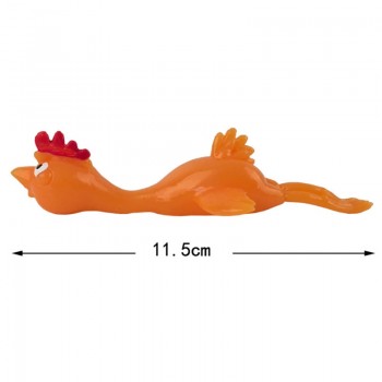 11.5CM Novelty Gags amp; Practical Joke Toys Funny Laugh Rubber Chicken Stretchy Flying Turkey Finger Birds Sticky Random Color