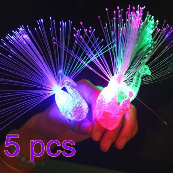 5 Pcs / Lot LED Finger Lights Glowing Dazzle Colour Laser Emitting Lamps Christmas Wedding Celebration Festival Party decor DS29