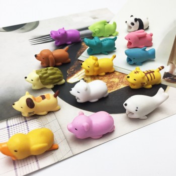 Hot Funny Cable bite Prank Toy Cable Protector Animal - Shaped Winder Phone Accessory Pvc Animal dog doll Fashion Design