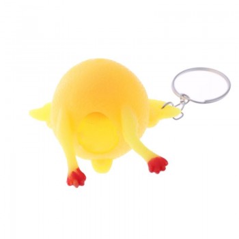Novelty Halloween Funny Gadgets Toys Vent Chicken Whole Egg Laying Hens Crowded Stress Ball Key-chain Kids Toys