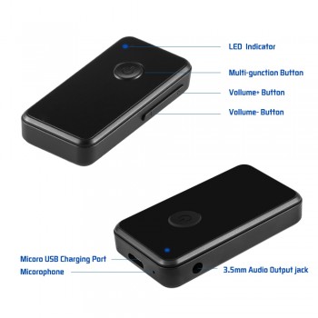 Bluetooth Receiver 3.5mm Jack Wireless Hands-free Car Kit Adapter Stereo Audio Music Receiver For Speaker Headphone Car Stereo