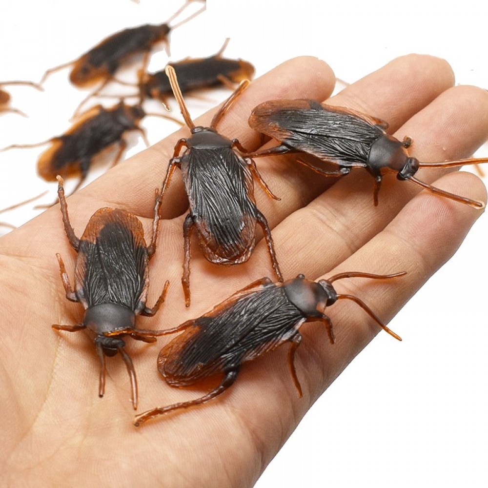 10Pcs Funny Fake Cockroach Halloween Decoration Jokes Pranks Maker Fun Novelty Tricks Simulation False Cockroach Toys