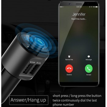 KORSEED 3.6A Quick Charger Bluetooth Car Kit FM Transmitter modulator USB Audio Mp3 radio Player Wireless Handsfree in for Phone