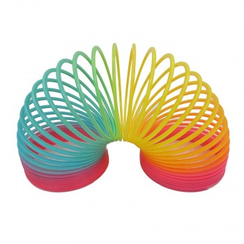 1pcs Rainbow Circle Funny Toys Early Development Educational  Folding Plastic Spring Coil Childrens Creative Magical Toys