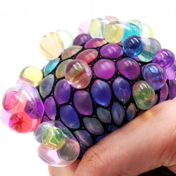 Mesh Ball Cute Anti Stress Face Reliever Grape Ball Autism Mood Squeeze Relief Healthy Toy Funny Geek Gadget Vent Toy
