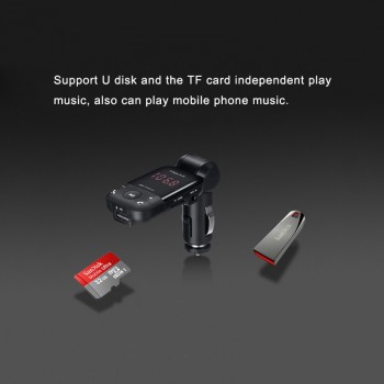 New 12V-24V auto stereo bluetooth hands free car kit FM transmitter U disk TF card MP3 music player voiture bluetooth telephone