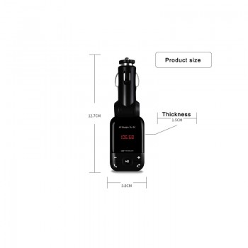 New 12V-24V auto stereo bluetooth hands free car kit FM transmitter U disk TF card MP3 music player voiture bluetooth telephone