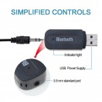 Bluetooth AUX Stereo Music USB Bluetooth Car Music Receiver Dongle Kit with Audio Cable for iPhone Car Bluetooth Adapter