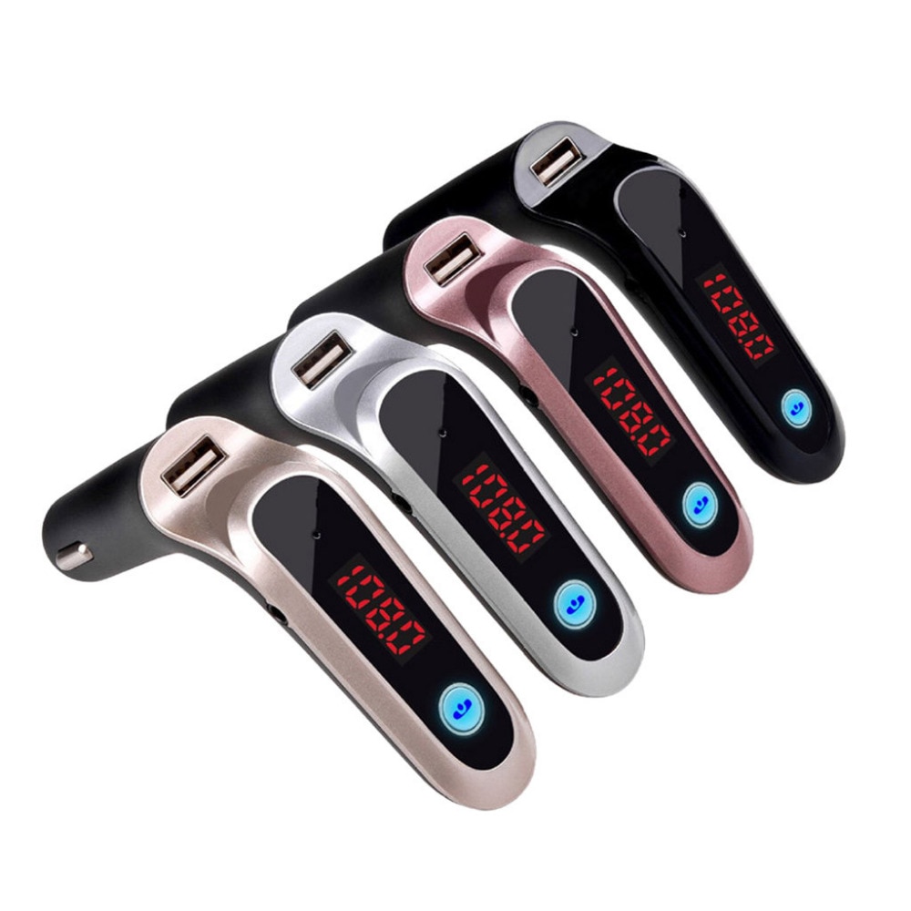 USB TF Card Support Charger Wireless Bluetooth Car Kit LCD Hands-Free FM Transmitter MP3 Music Player Mobile Phones Tablets 1.21