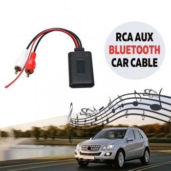 Universal Car Bluetooth Wireless Connection Adapter for Stereo with 2 RCA AUX IN Music Audio Input Wireless Cable for Truck Auto
