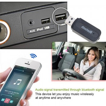 Kebidumei Car USB Bluetooth Aux Audio Receiver Adapter Universal 3.5mm bluetooth car kit audio Music Receiver For Car Speaker