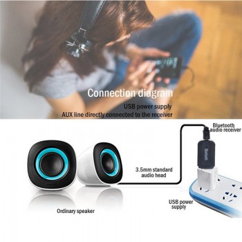 Kebidumei Car USB Bluetooth Aux Audio Receiver Adapter Universal 3.5mm bluetooth car kit audio Music Receiver For Car Speaker