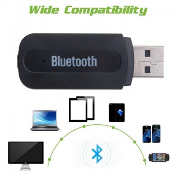 Kebidumei Car USB Bluetooth Aux Audio Receiver Adapter Universal 3.5mm bluetooth car kit audio Music Receiver For Car Speaker
