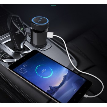 Bluetooth car MP3 player TF card lossless music aux audio output receiver FM transmitter Bluetooth Car Kit 3.4A car charger