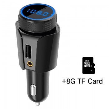 Bluetooth car MP3 player TF card lossless music aux audio output receiver FM transmitter Bluetooth Car Kit 3.4A car charger