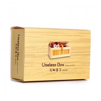 Saleaman Useless Box with Sound Cute Tiger Toy Stress-Reduction Tiger Funny Toy Girl Friend Gift Stress-Reduction Desk