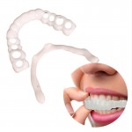 Natural Cosmetic Fake Tooth Cover Funny Toys Snap On Silicone Perfect Smile Veneers Teeth Beauty Tool Teeth Gift for Men Women