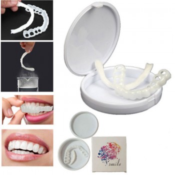 Natural Cosmetic Fake Tooth Cover Funny Toys Snap On Silicone Perfect Smile Veneers Teeth Beauty Tool Teeth Gift for Men Women