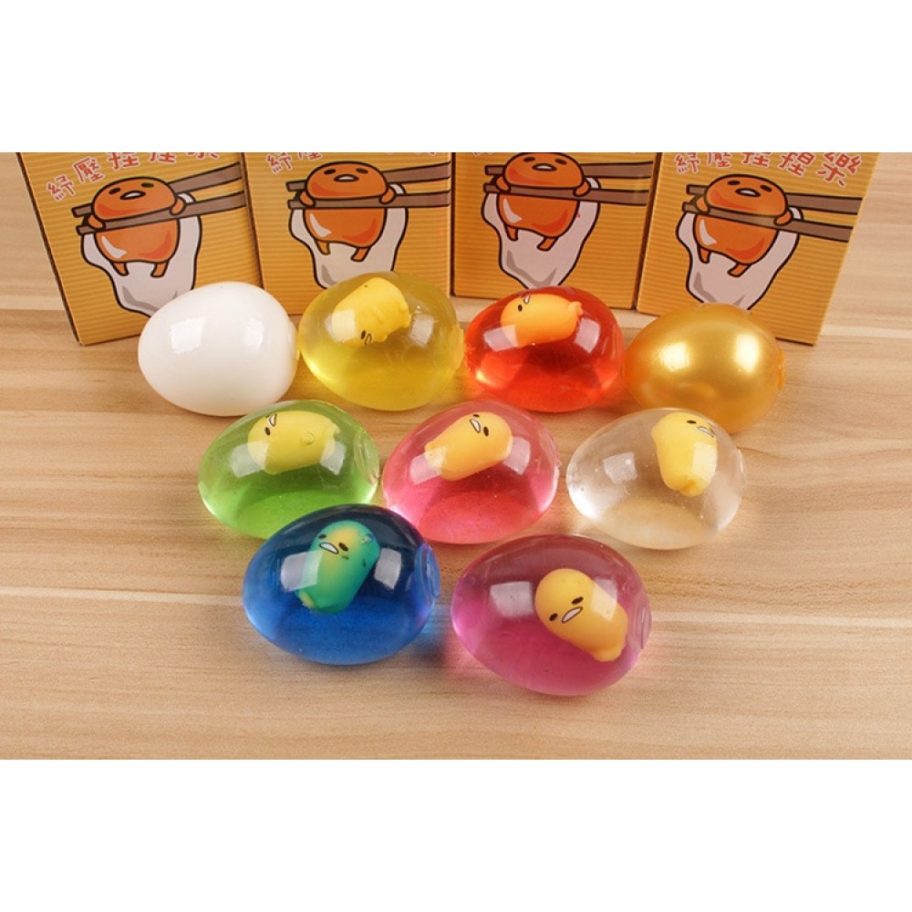 1pcs/set 9 styles Cute New Gudetama Water Egg Shaped Squishies White Clear Squeeze Mascot Cute Child Toys Best gift