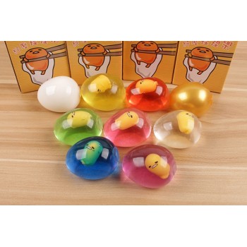 1pcs/set 9 styles Cute New Gudetama Water Egg Shaped Squishies White Clear Squeeze Mascot Cute Child Toys Best gift